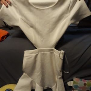 White backless dress